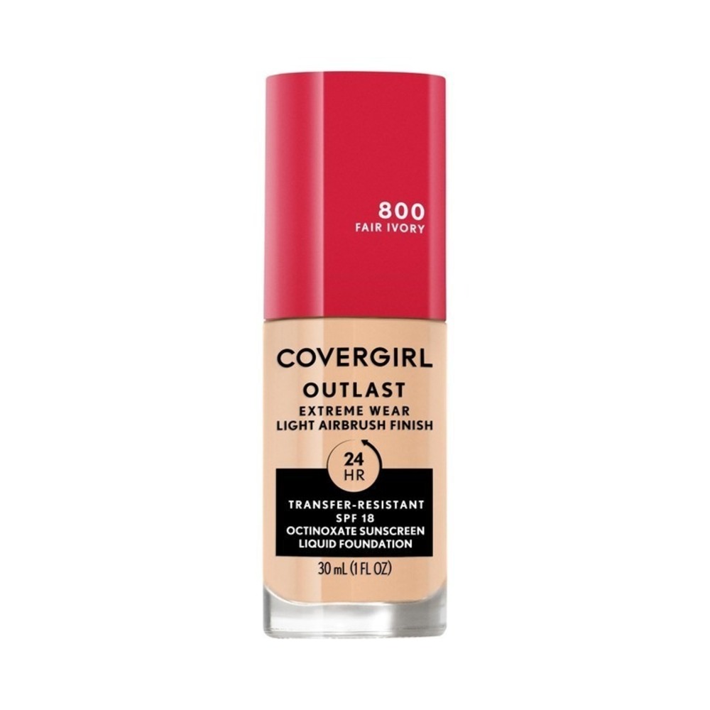 Covergirl Outlast Extreme Wear Liquid Foundation 800 Fair Ivory 30 mL/1 fl oz